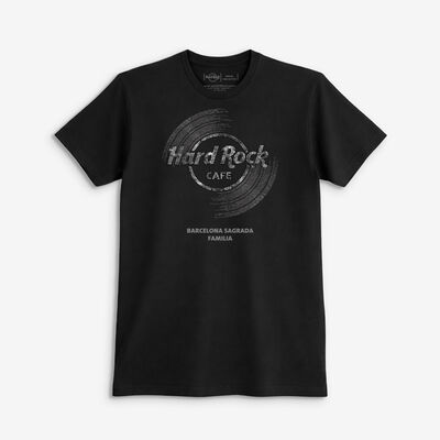 Vinyl Logo Shortsleeve Crewneck Tee in Black